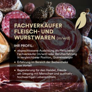 Fachverkäufer Fleisch- und Wurstwaren (m/w/d)