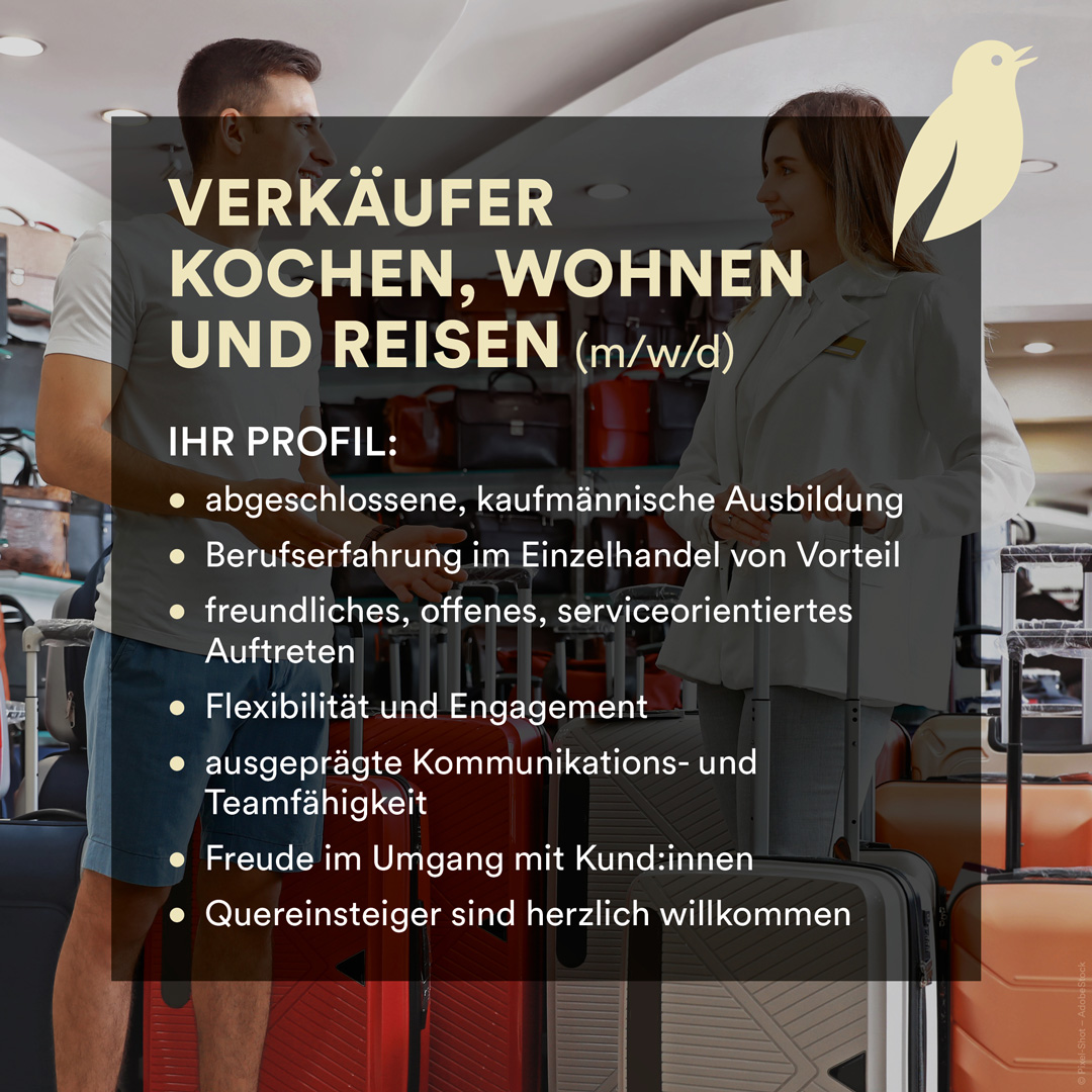 Verkäufer Kochen/Wohnen/Reisen (m/w/d)